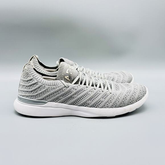 APL Shoes Womens 8.5 Gray Knit TechLoom Wave Athletic Lightweight Running - Picture 1 of 10